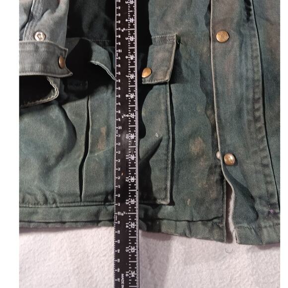 Vintage Carhartt Union Made USA Green Duck Work Jacket 4XL Blanket Lined - Picture 3 of 8